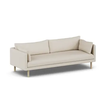 Linnevik sofa - Jump Beige 1956-white-oiled oak, 4-seater, without skirt - 1898