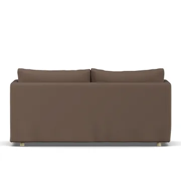 Linnevik sofa - Jump brown 1955-white-oiled oak, 2-seater, with skirt - 1898