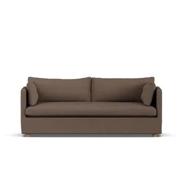 Linnevik sofa - Jump brown 1955-white-oiled oak, 3-seater, with skirt - 1898