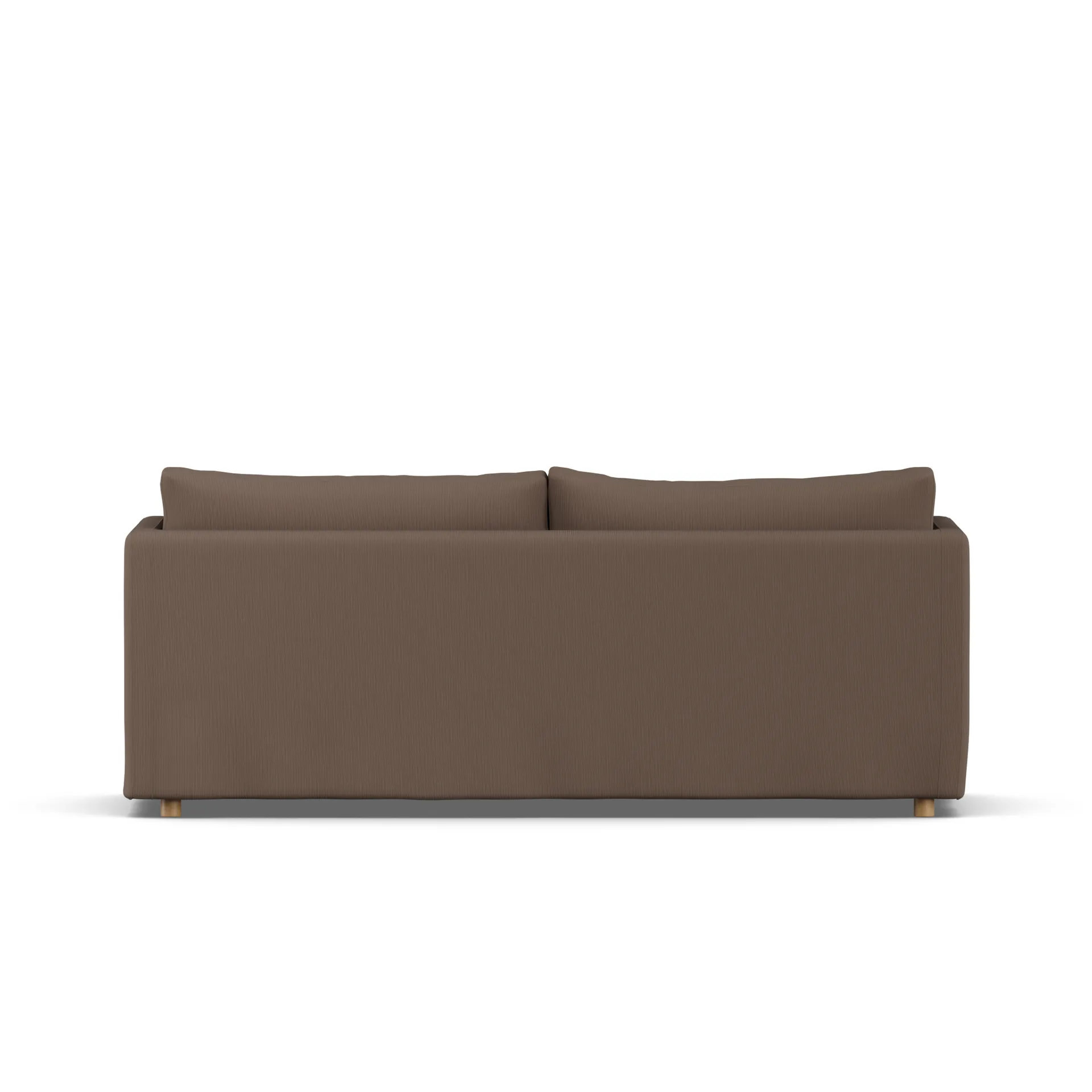 Linnevik sofa, Jump brown 1955-white-oiled oak, 3-seater, with skirt 1898