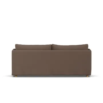 Linnevik sofa - Jump brown 1955-white-oiled oak, 3-seater, with skirt - 1898