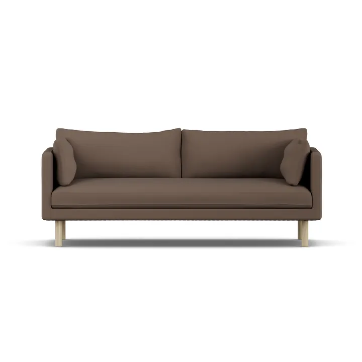 Linnevik sofa - Jump Brown 1955-white-oiled oak, 3-seater, without skirt - 1898