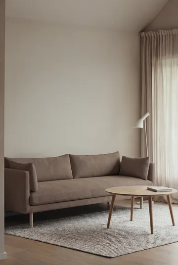 Linnevik sofa - Jump Brown 1955-white-oiled oak, 4-seater, without skirt - 1898