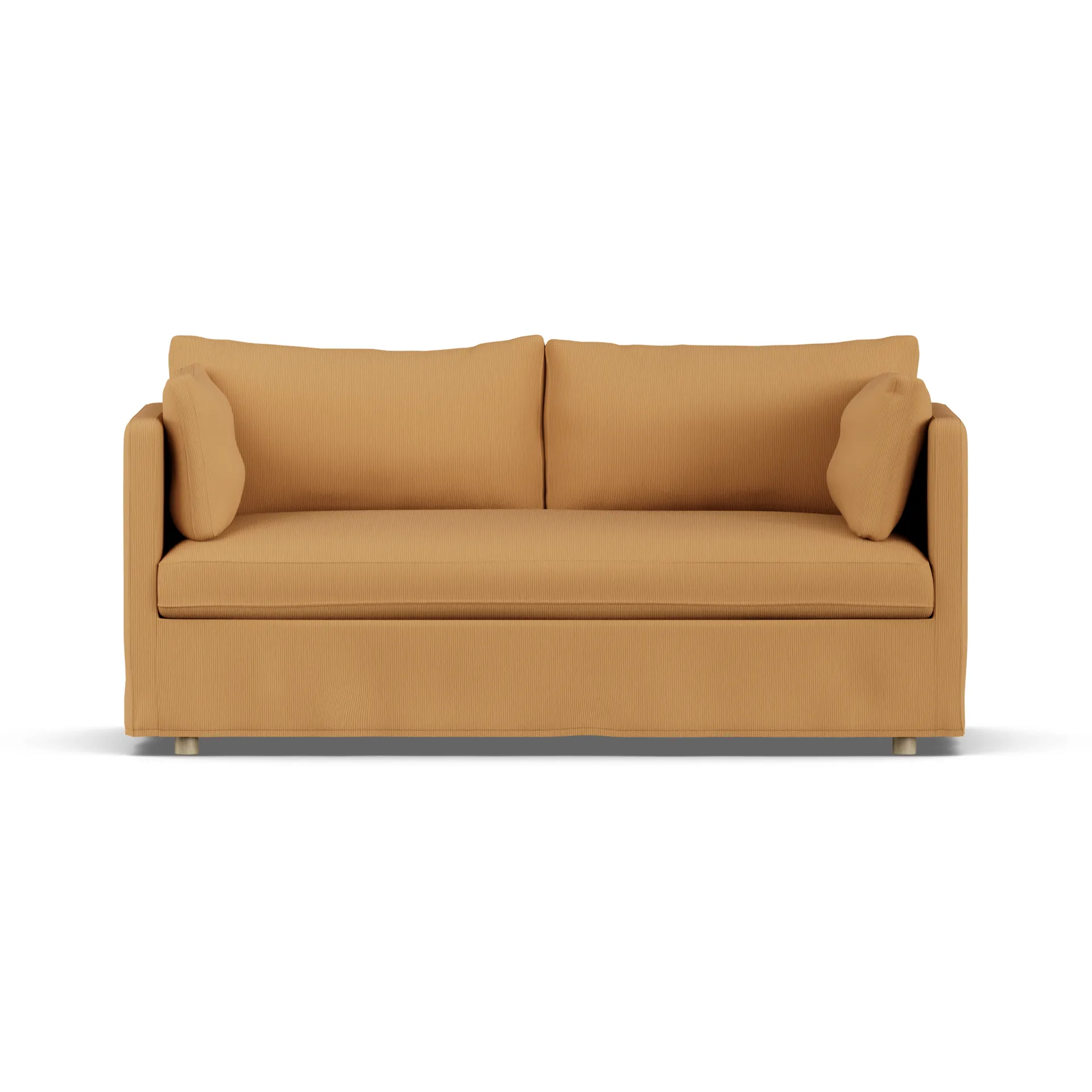 Linnevik sofa, Jump Honey 1959-white-oiled oak, 2-seater, with skirt 1898