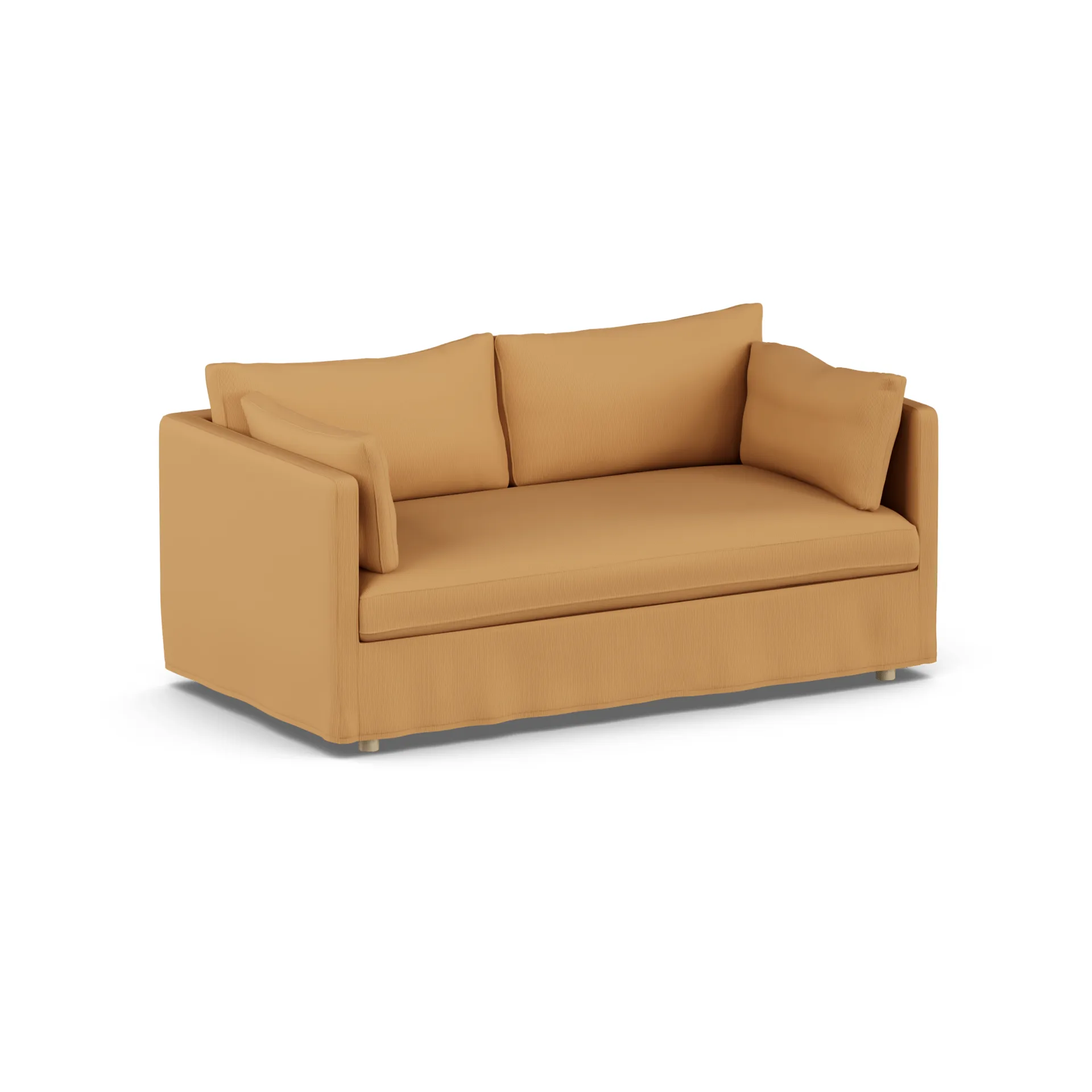 Linnevik sofa, Jump Honey 1959-white-oiled oak, 2-seater, with skirt 1898