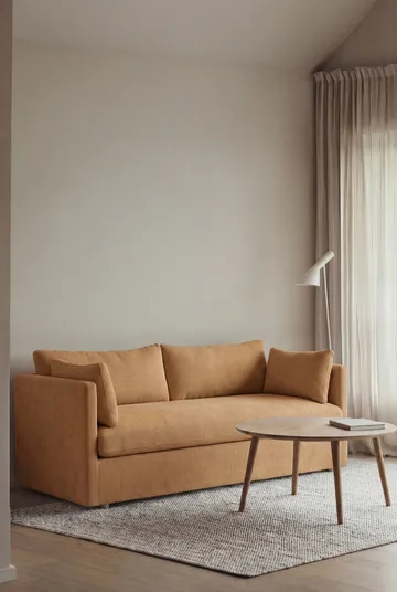 Linnevik sofa - Jump Honey 1959-white-oiled oak, 2-seater, with skirt - 1898