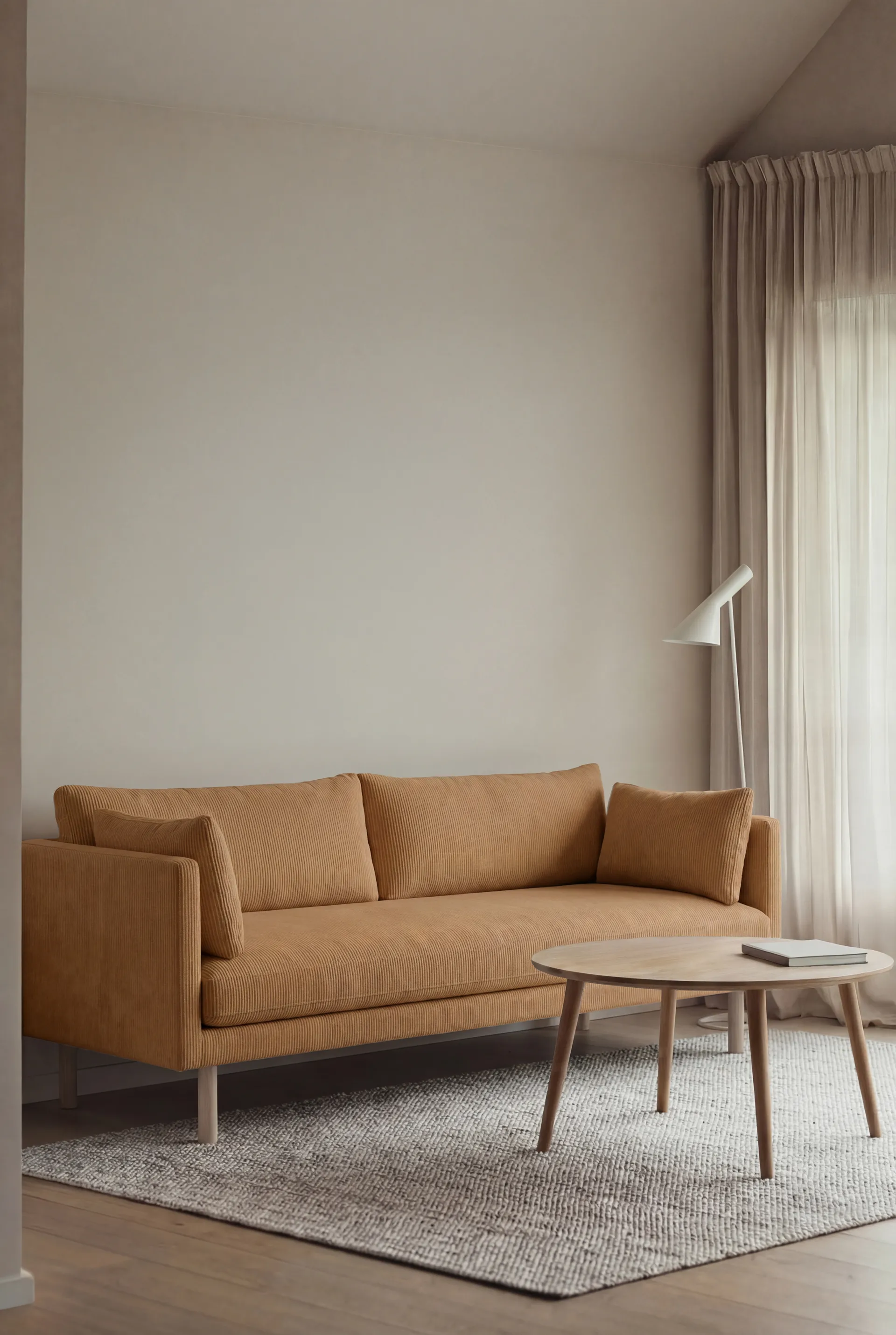 Linnevik sofa, Jump Honey 1959-white-oiled oak, 3-seater, without skirt 1898