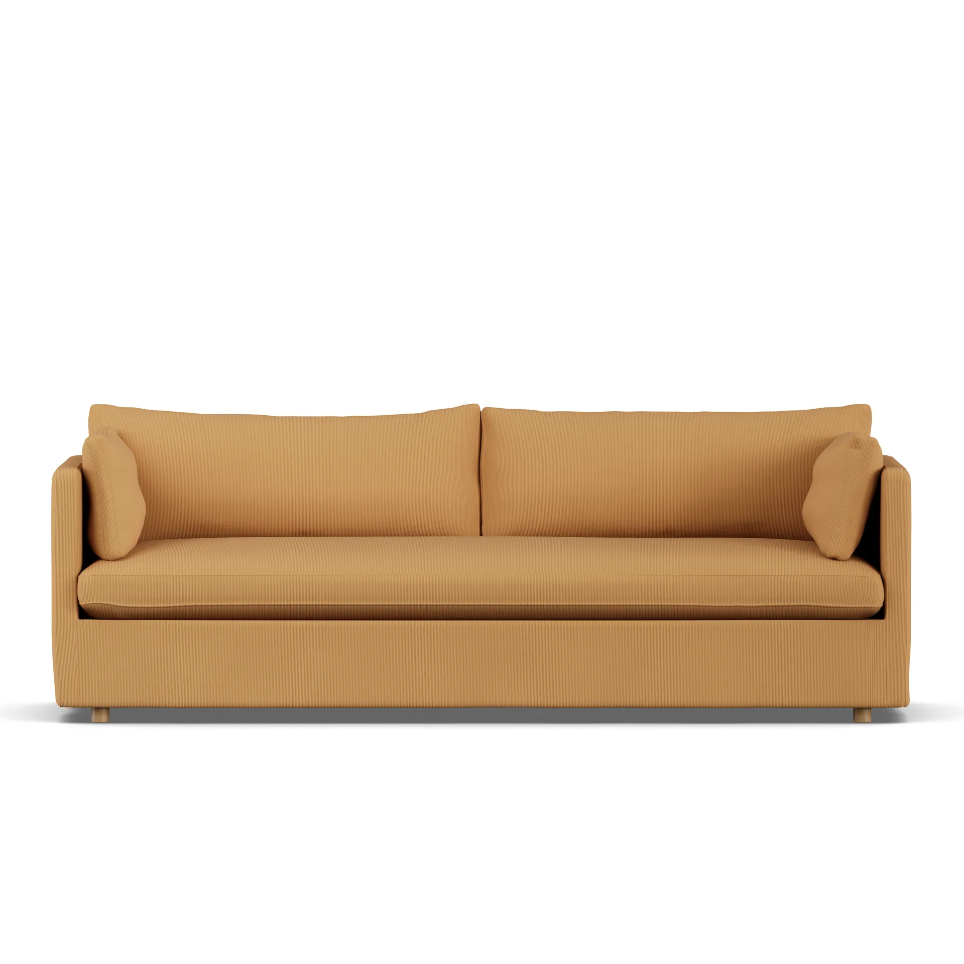Linnevik sofa, Jump honey 1959-white-oiled oak, 4-seater, with skirt 1898