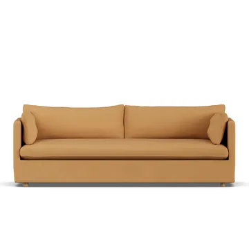 Linnevik sofa - Jump honey 1959-white-oiled oak, 4-seater, with skirt - 1898