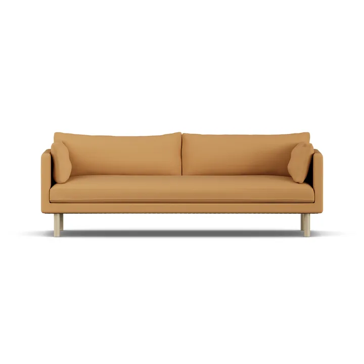 Linnevik sofa - Jump Honey 1959-white-oiled oak, 4-seater, without skirt - 1898