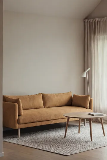Linnevik sofa - Jump Honey 1959-white-oiled oak, 4-seater, without skirt - 1898