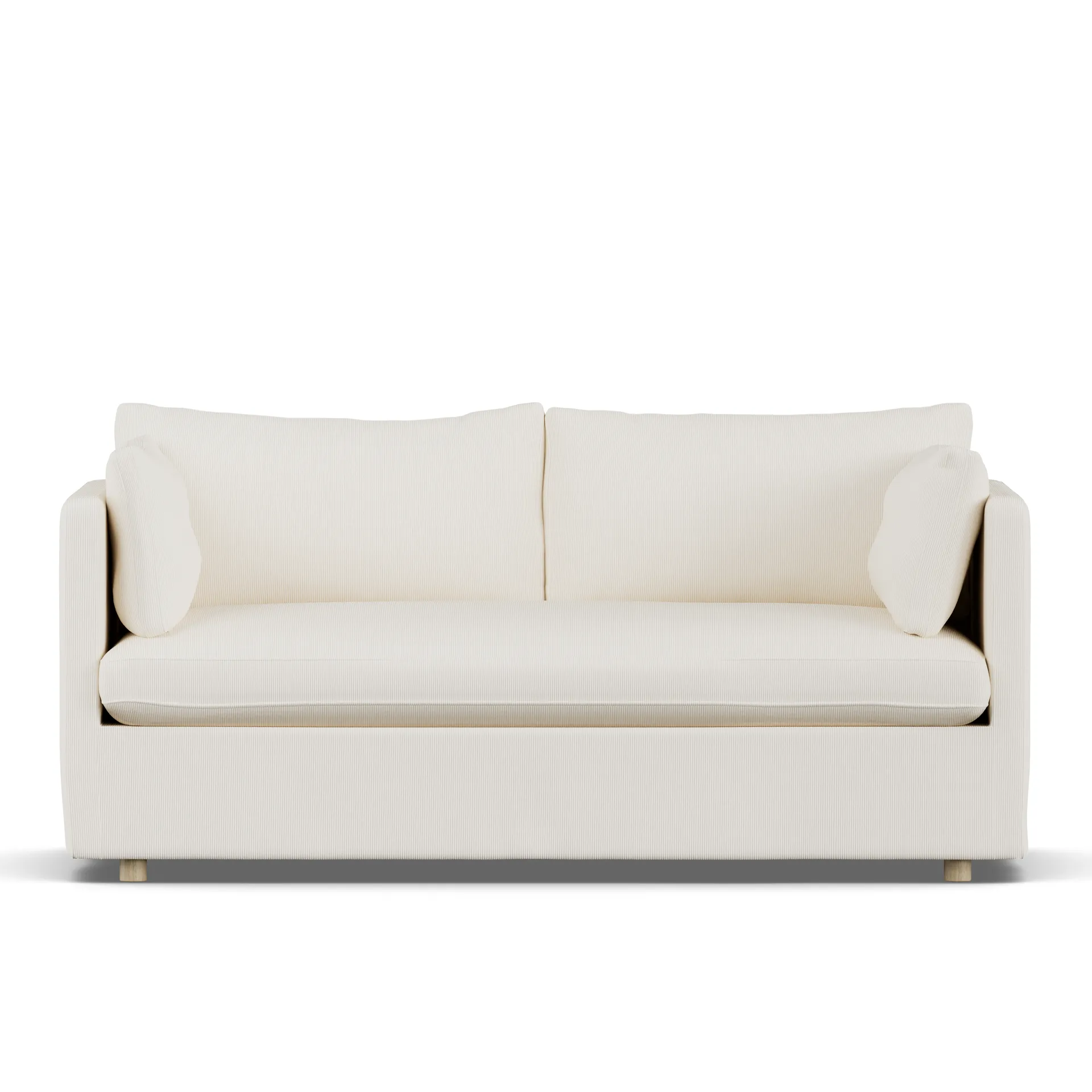 Linnevik sofa, Jump off white 1954-white-oiled oak, 2-seater, with skirt 1898