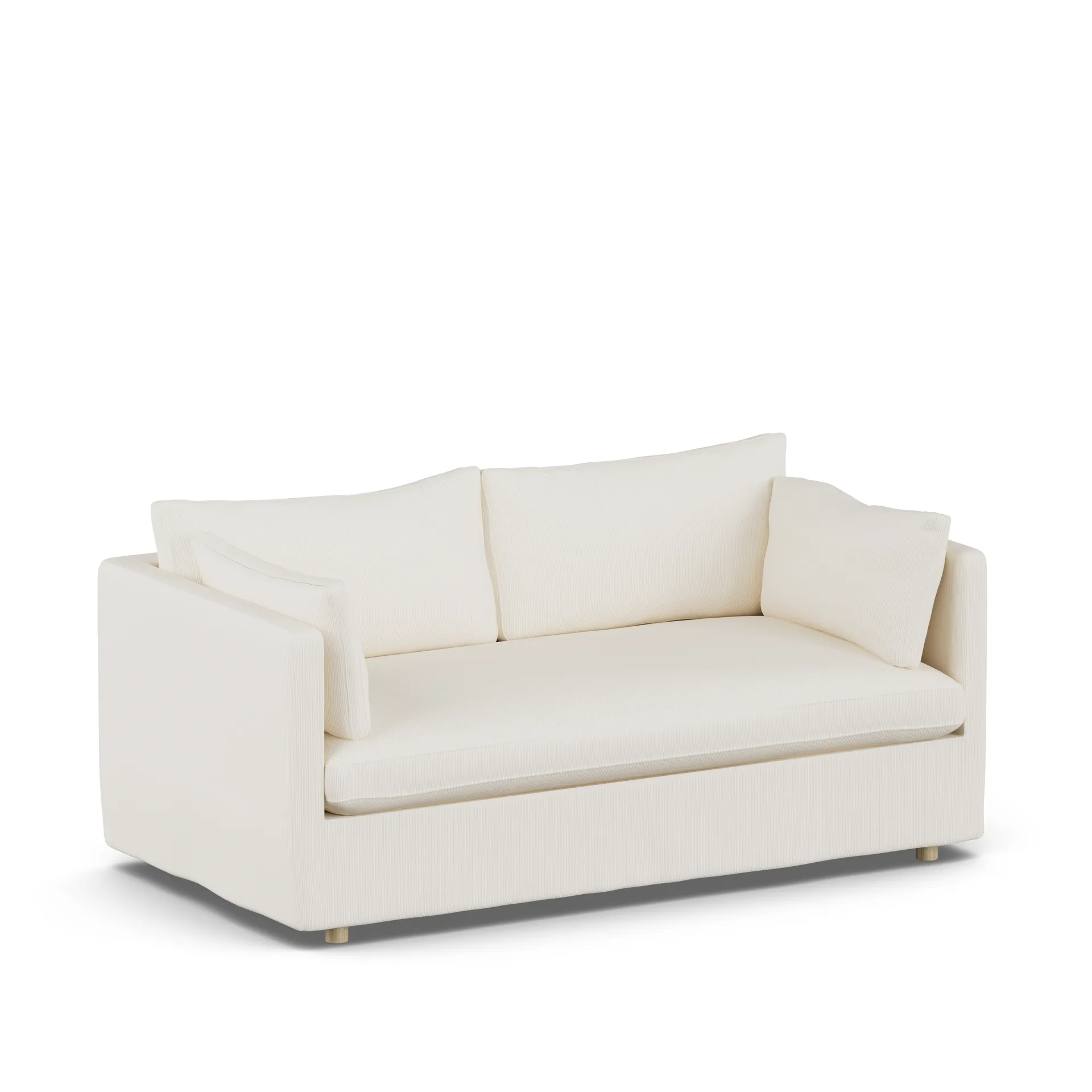 Linnevik sofa, Jump off white 1954-white-oiled oak, 2-seater, with skirt 1898