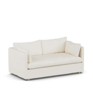 Linnevik sofa - Jump off white 1954-white-oiled oak, 2-seater, with skirt - 1898