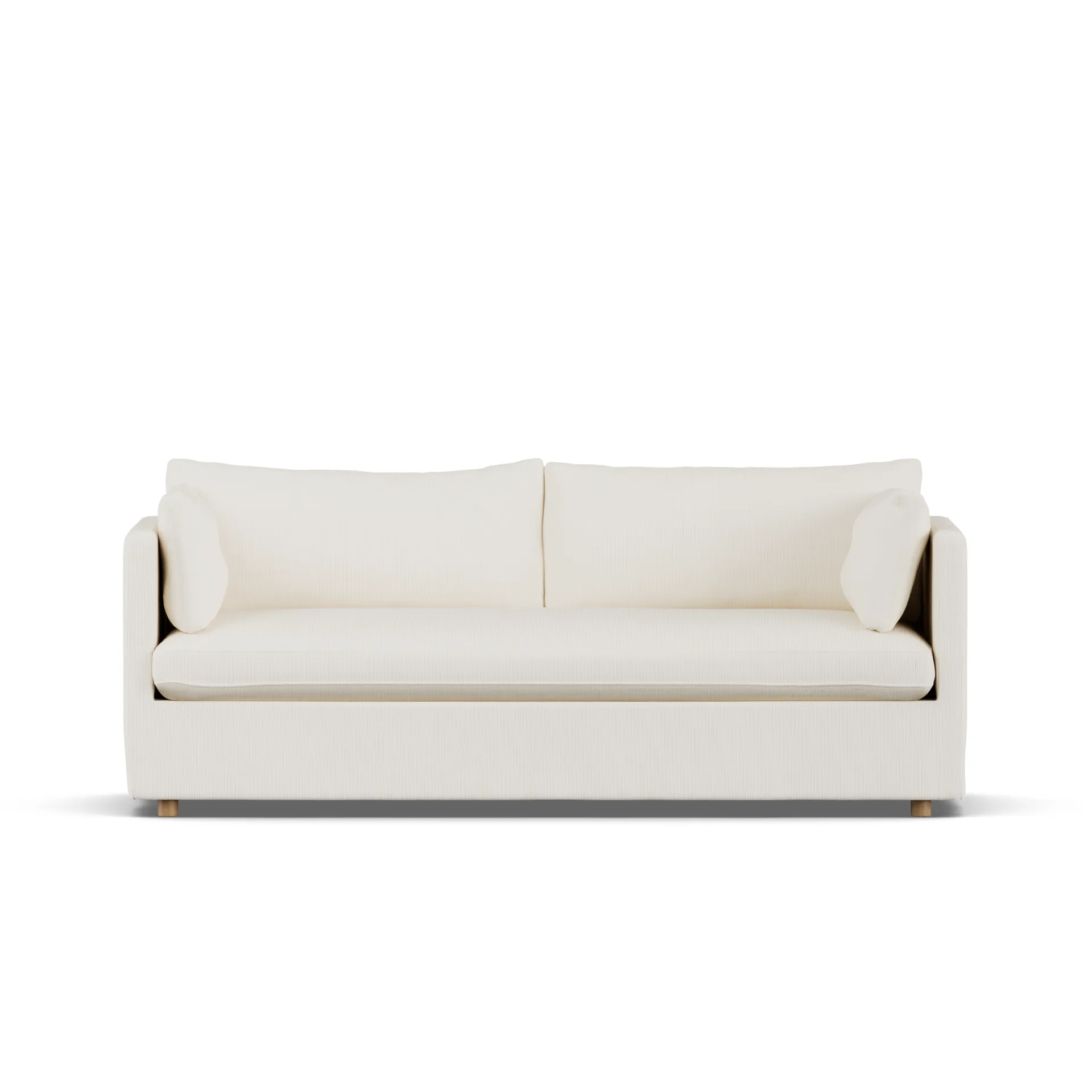 Linnevik sofa, Jump off white 1954-white-oiled oak, 3-seater, with skirt 1898