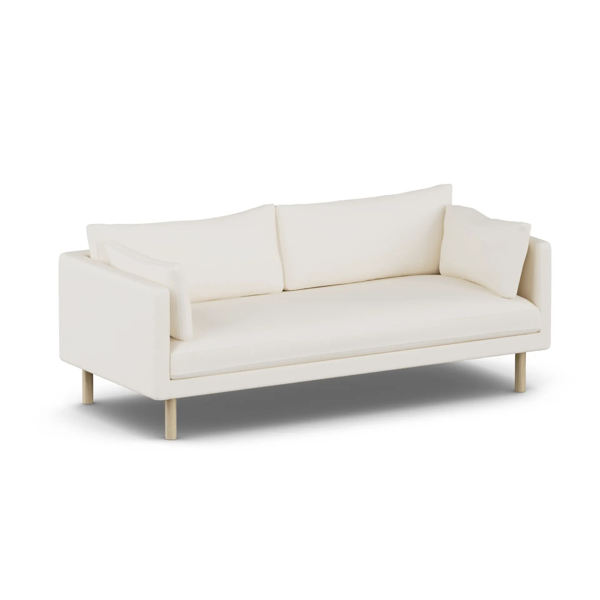 Linnevik sofa, Jump Off White 1954-white-oiled oak, 3-seater, without skirt 1898