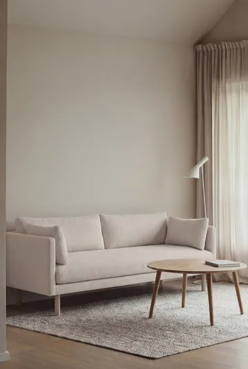 Linnevik sofa - Jump Off White 1954-white-oiled oak, 3-seater, without skirt - 1898