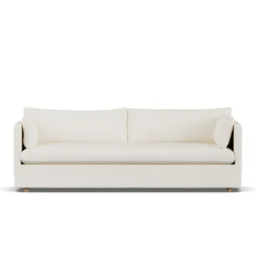 Linnevik sofa - Jump off white 1954-white-oiled oak, 4-seater, with skirt - 1898