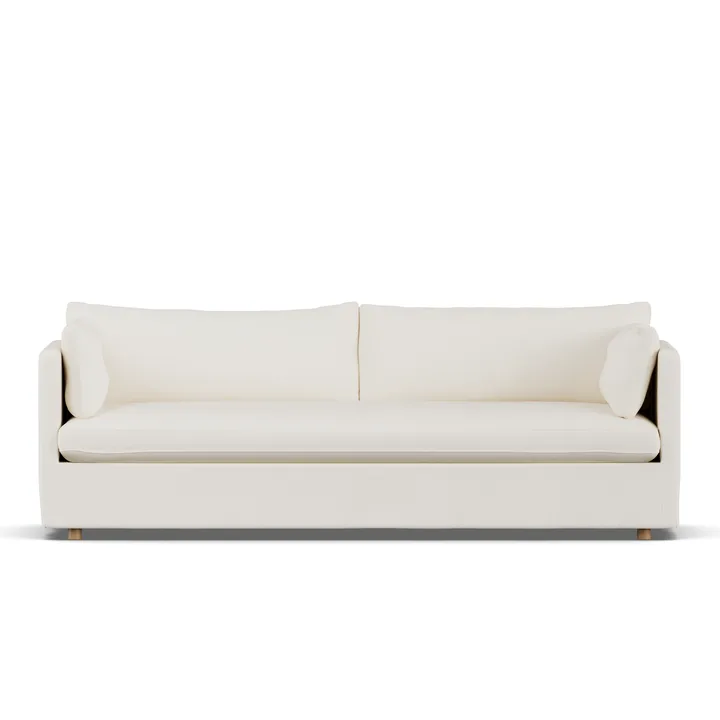 Linnevik sofa - Jump off white 1954-white-oiled oak, 4-seater, with skirt - 1898