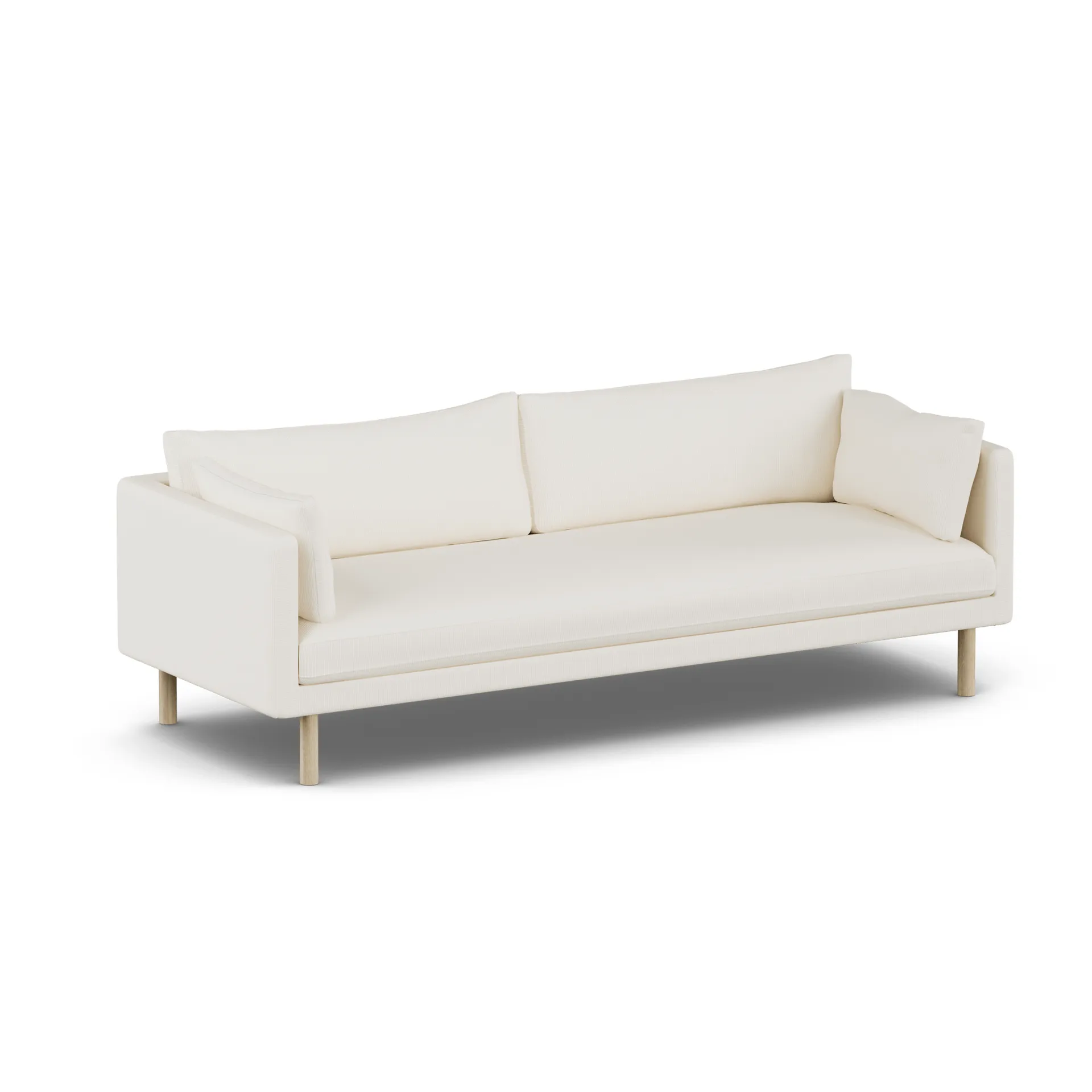 Linnevik sofa, Jump Off White 1954-white-oiled oak, 4-seater, without skirt 1898