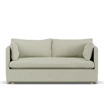 Linnevik sofa - Luiza Beige 3981-white-oiled oak, 2-seater, with skirt - 1898
