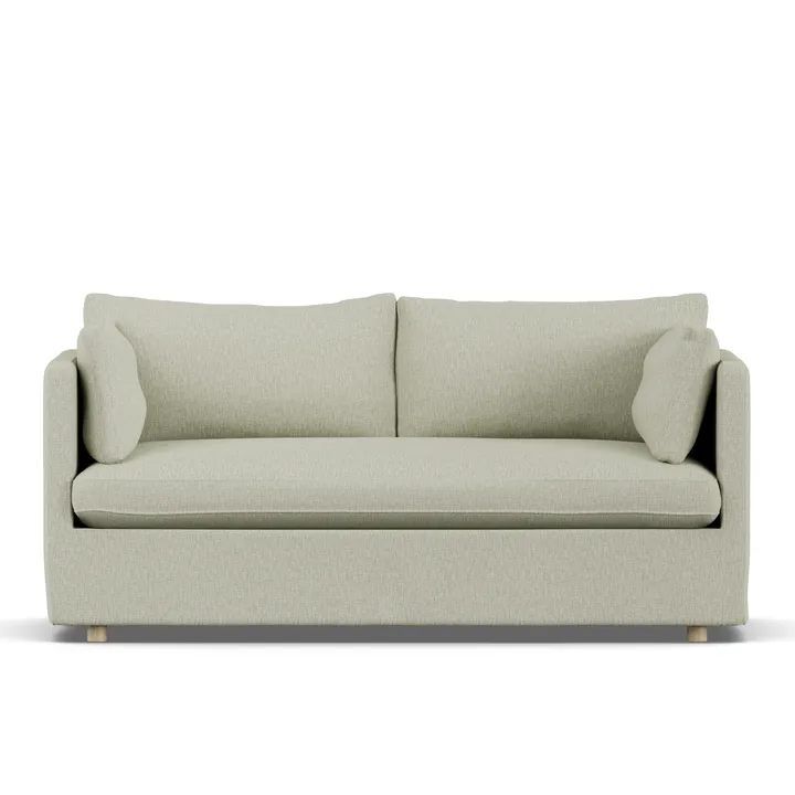 Linnevik sofa - Luiza Beige 3981-white-oiled oak, 2-seater, with skirt - 1898