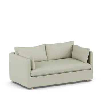 Linnevik sofa - Luiza Beige 3981-white-oiled oak, 2-seater, with skirt - 1898