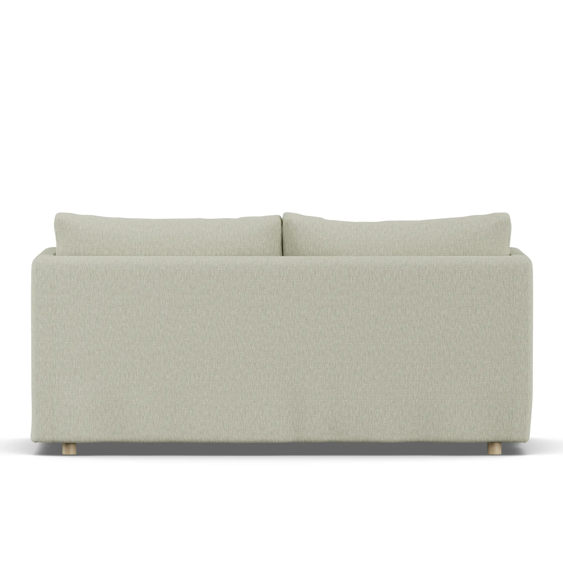 Linnevik sofa, Luiza Beige 3981-white-oiled oak, 2-seater, with skirt 1898