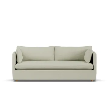 Linnevik sofa - Luiza Beige 3981-white-oiled oak, 3-seater, with skirt - 1898