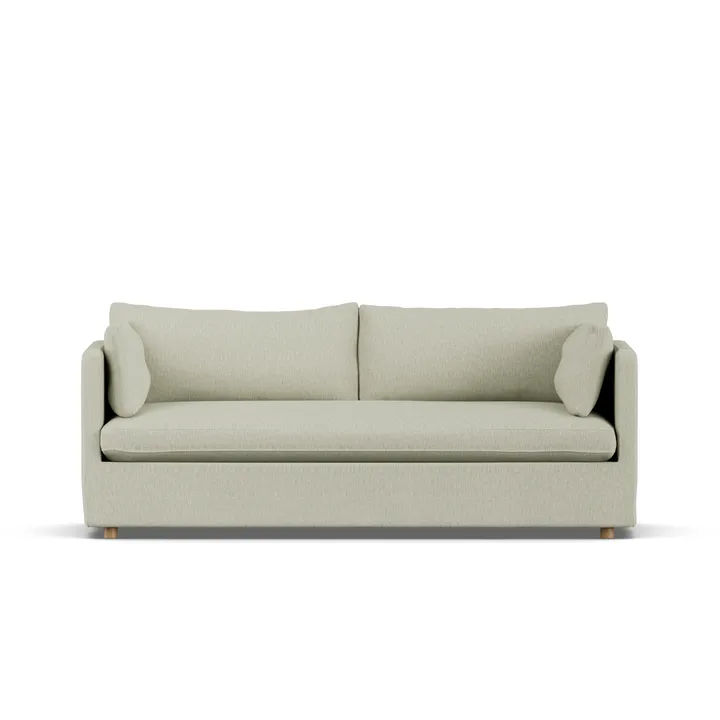 Linnevik sofa - Luiza Beige 3981-white-oiled oak, 3-seater, with skirt - 1898