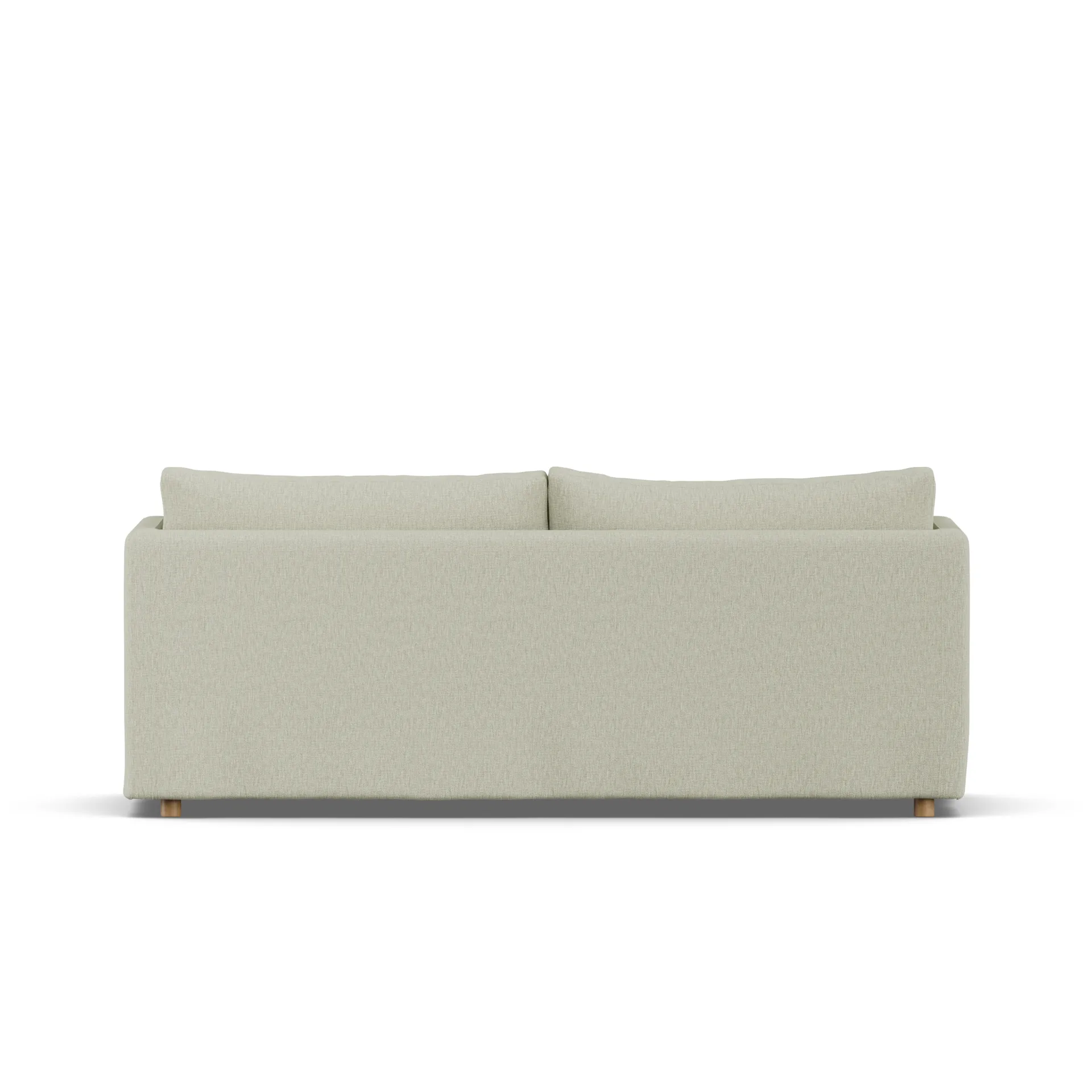 Linnevik sofa, Luiza Beige 3981-white-oiled oak, 3-seater, with skirt 1898