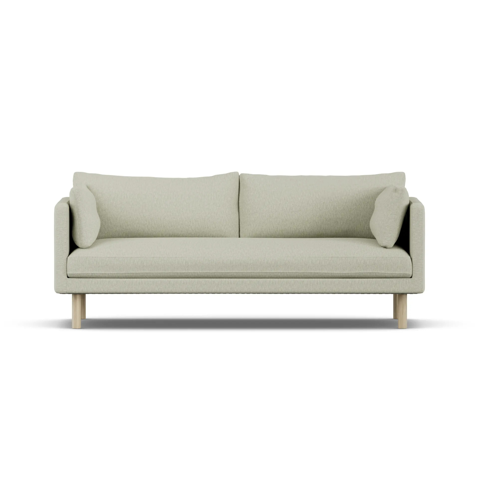 Linnevik sofa, Luiza Beige 3981-white-oiled oak, 3-seater, without skirt 1898