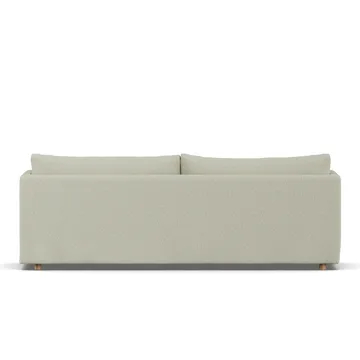 Linnevik sofa - Luiza beige 3981-white-oiled oak, 4-seater, with skirt - 1898