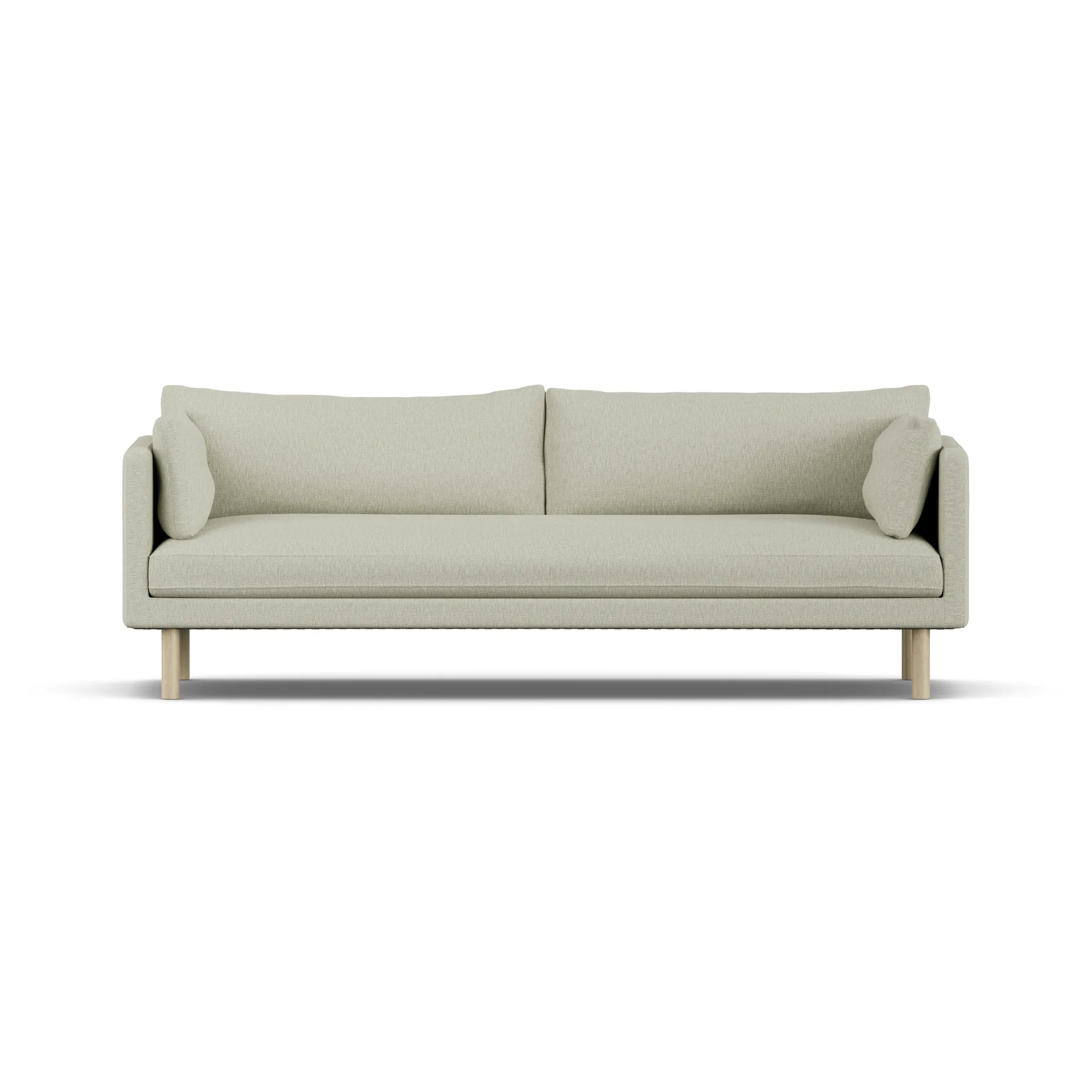 Linnevik sofa, Luiza Beige 3981-white-oiled oak, 4-seater, without skirt 1898