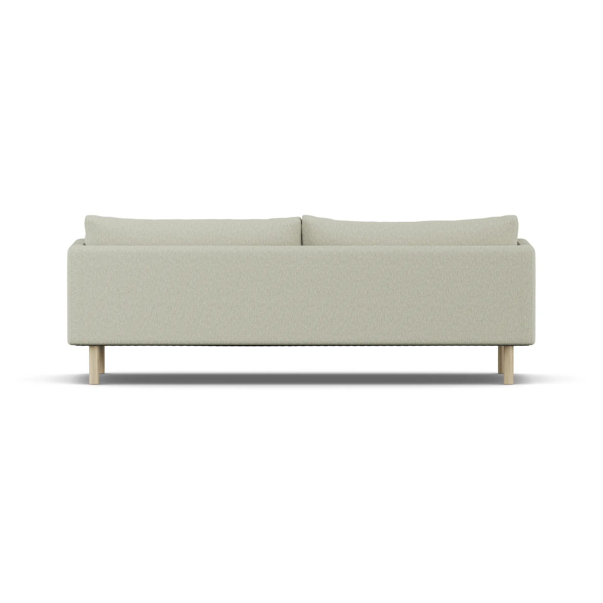 Linnevik sofa, Luiza Beige 3981-white-oiled oak, 4-seater, without skirt 1898