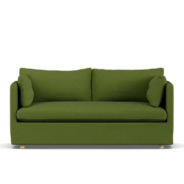 Linnevik sofa - Luiza Green 3975-white-oiled oak, 2-seater, with skirt - 1898