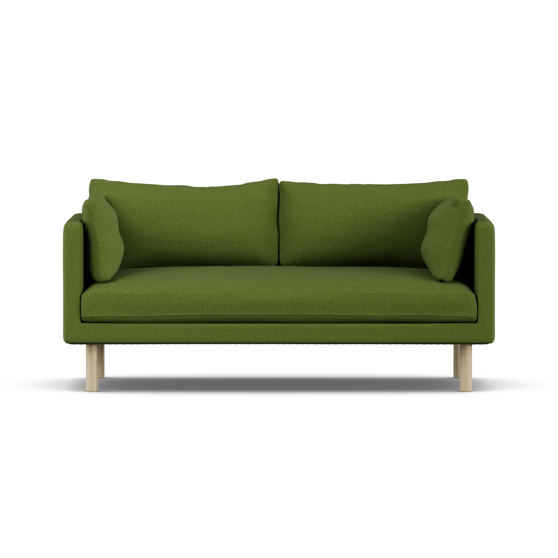 Linnevik sofa, Luiza Green 3975-white-oiled oak, 2-seater, without skirt 1898