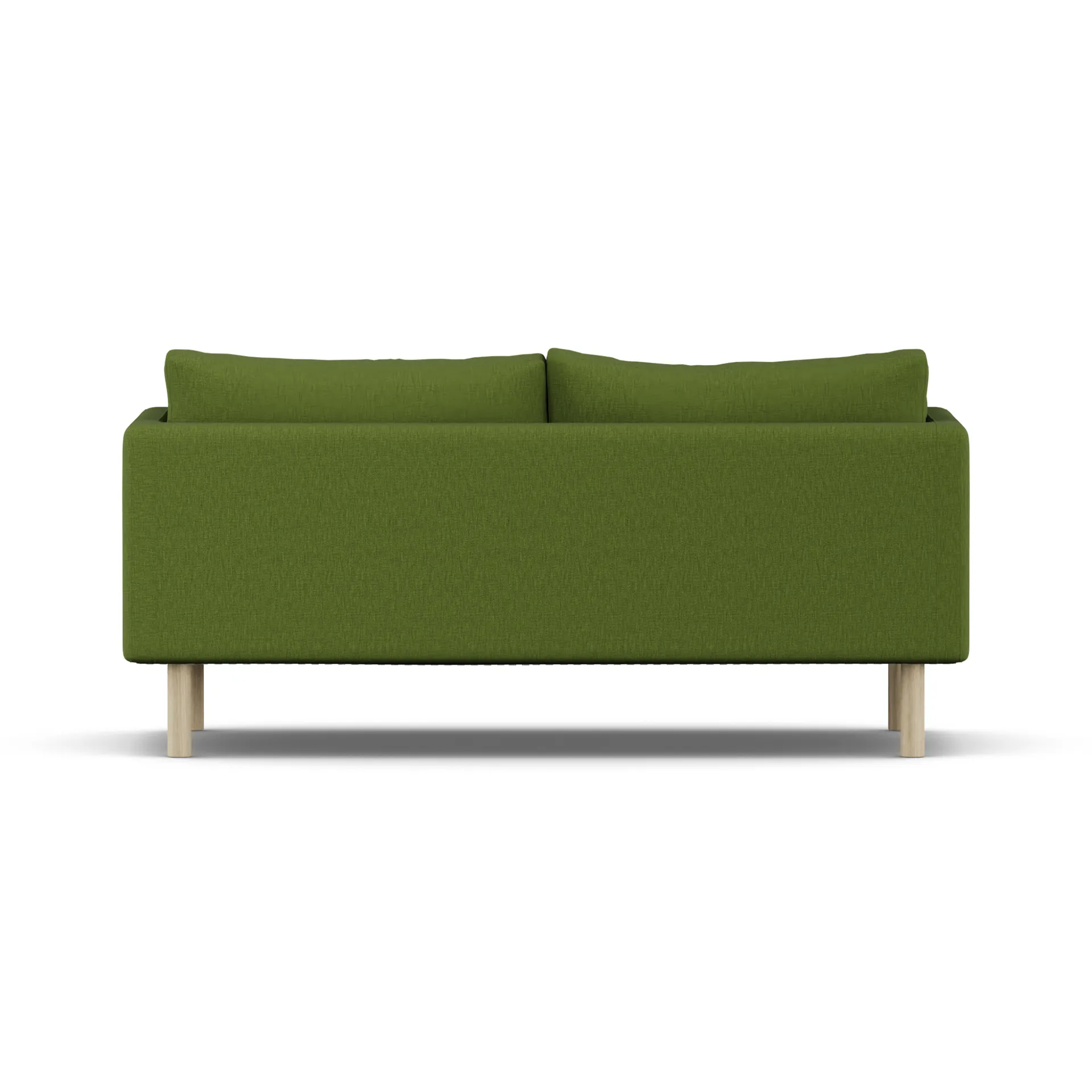 Linnevik sofa, Luiza Green 3975-white-oiled oak, 2-seater, without skirt 1898