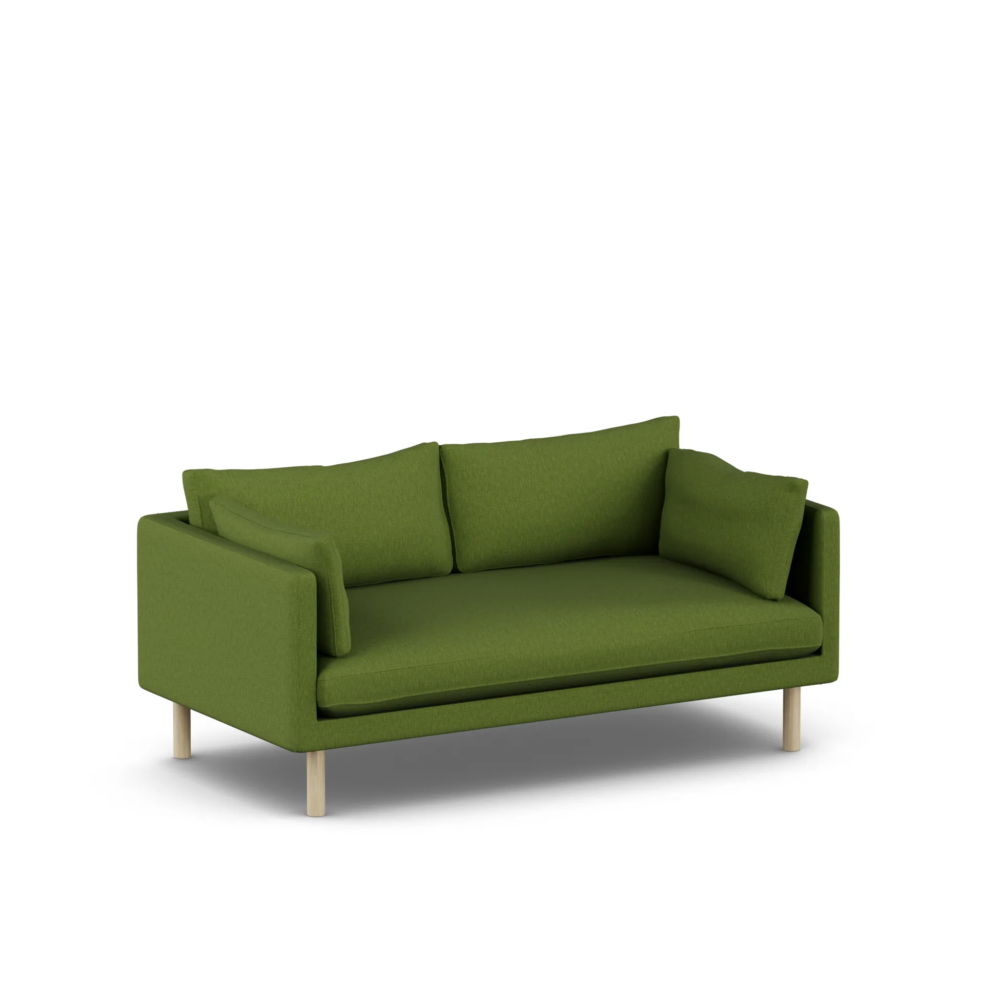 Linnevik sofa, Luiza Green 3975-white-oiled oak, 2-seater 1898
