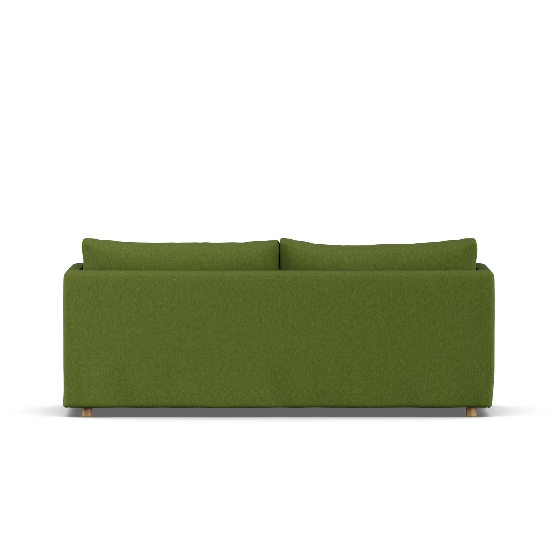 Linnevik sofa, Luiza green 3975-white-oiled oak, 3-seater, with skirt 1898