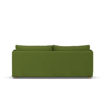 Linnevik sofa - Luiza green 3975-white-oiled oak, 3-seater, with skirt - 1898