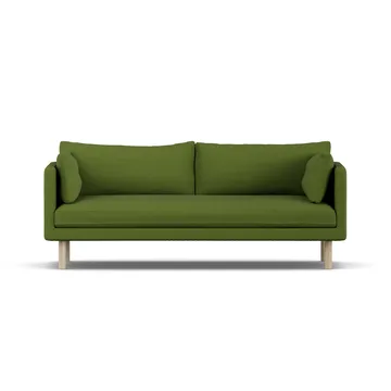 Linnevik sofa - Luiza Green 3975-white-oiled oak, 3-seater, without skirt - 1898