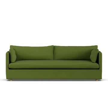 Linnevik sofa - Luiza Green 3975-white-oiled oak, 4-seater, with skirt - 1898