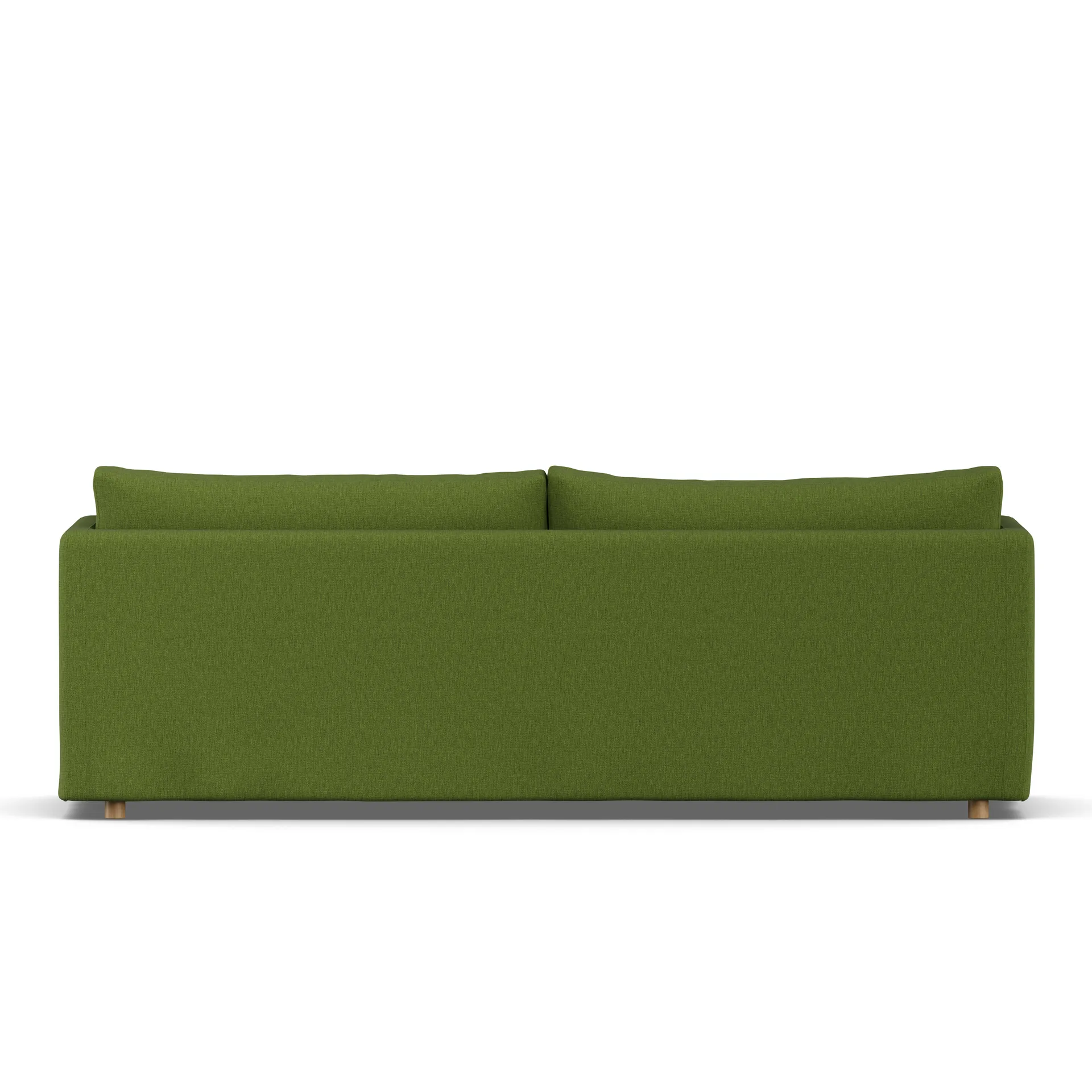 Linnevik sofa, Luiza Green 3975-white-oiled oak, 4-seater, with skirt 1898