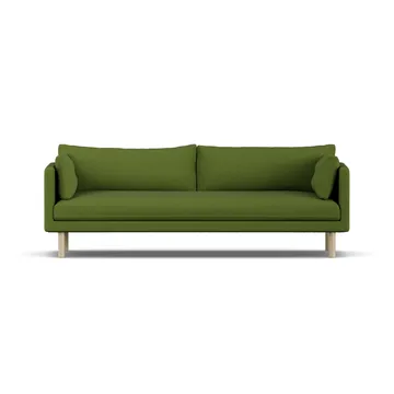 Linnevik sofa - Luiza Green 3975-white-oiled oak, 4-seater, without skirt - 1898