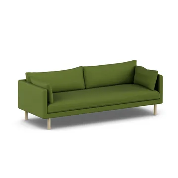 Linnevik sofa - Luiza Green 3975-white-oiled oak, 4-seater, without skirt - 1898