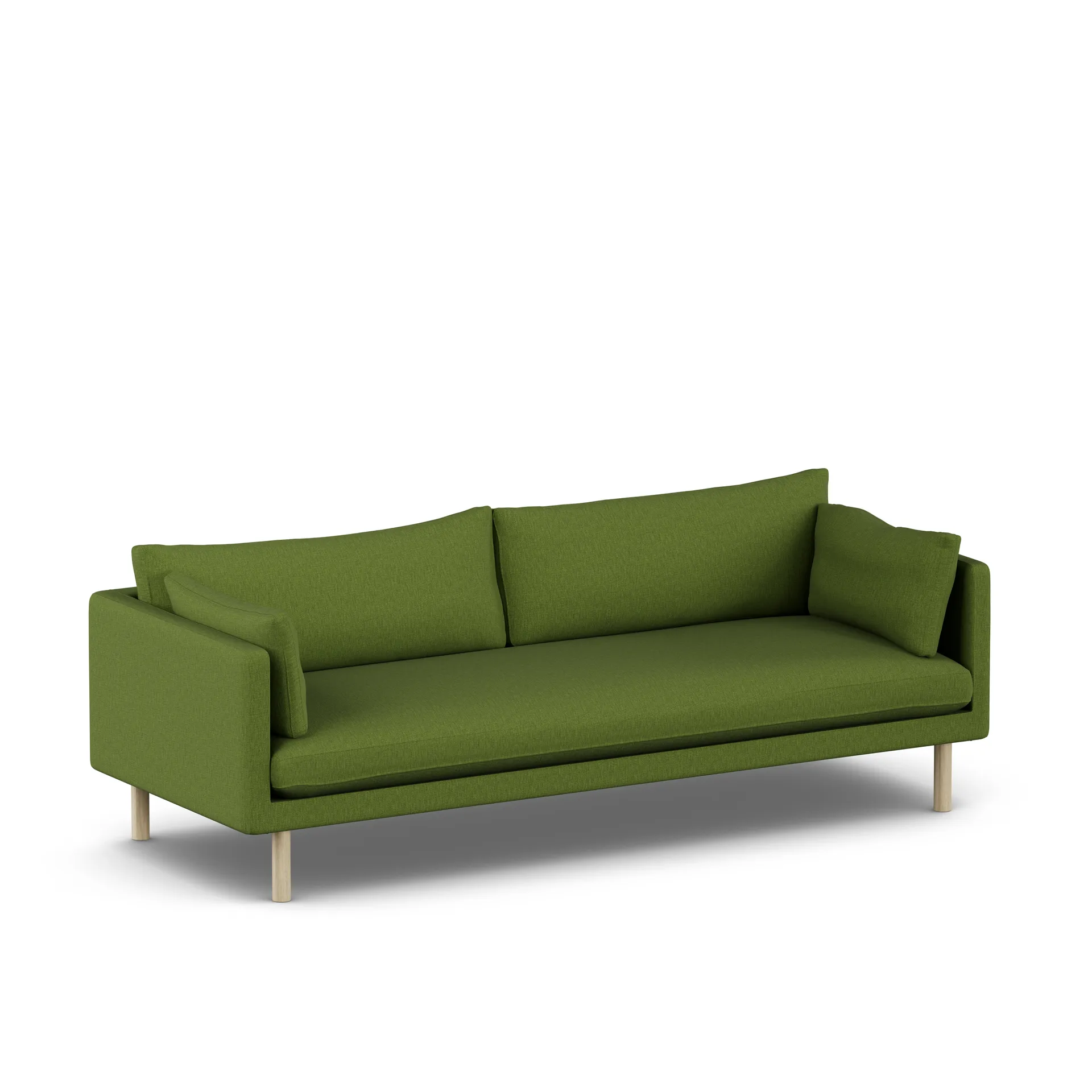 Linnevik sofa, Luiza Green 3975-white-oiled oak, 4-seater 1898