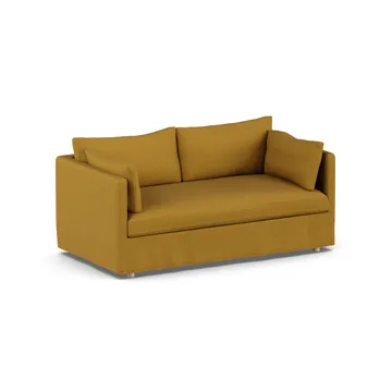 Linnevik sofa - Luiza Mustard 3972-white-oiled oak, 2-seater, with skirt - 1898