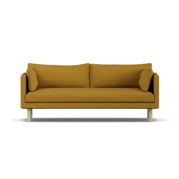 Linnevik sofa - Luiza Mustard 3972-white-oiled oak, 3-seater, without skirt - 1898