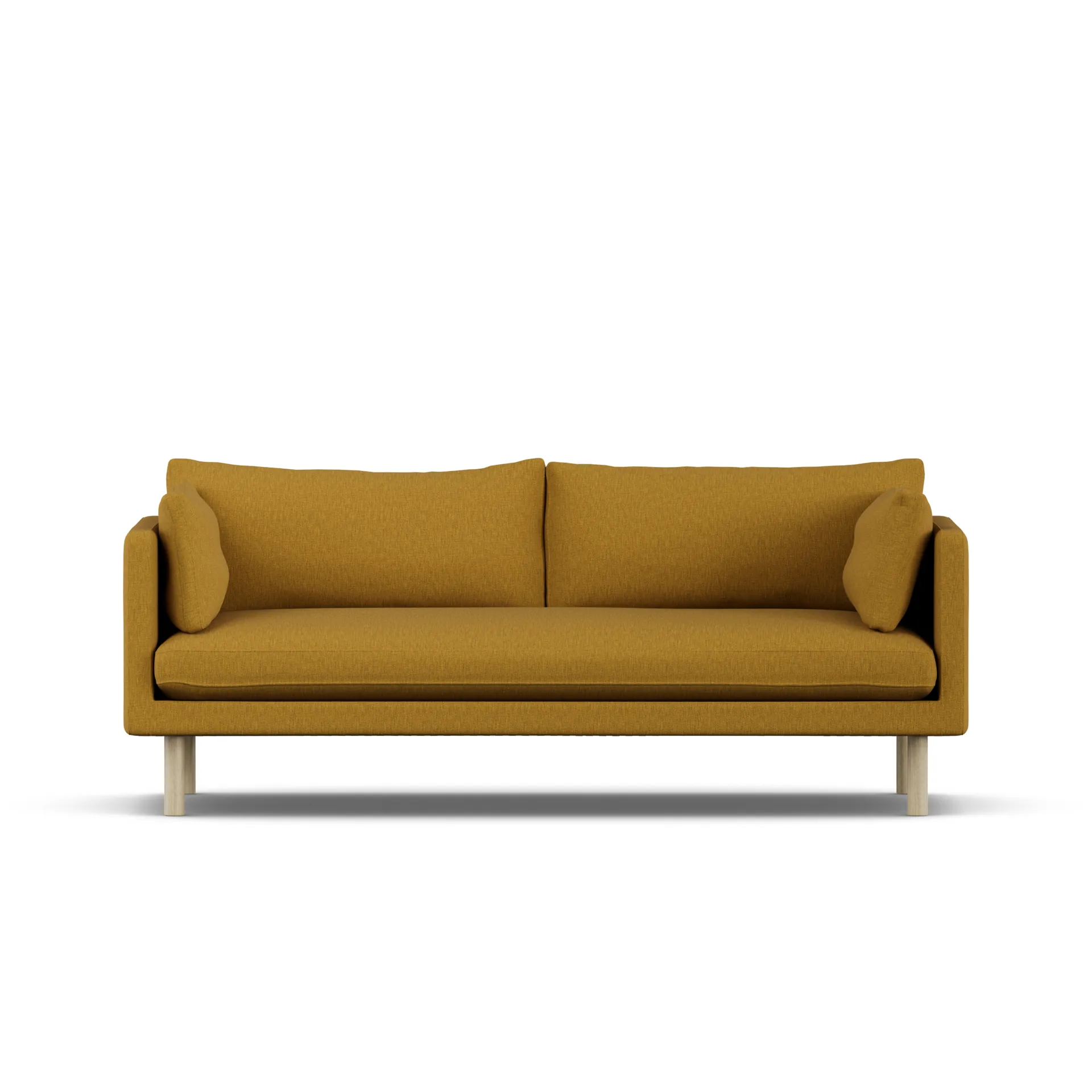 Linnevik sofa, Luiza Mustard 3972-white-oiled oak, 3-seater 1898